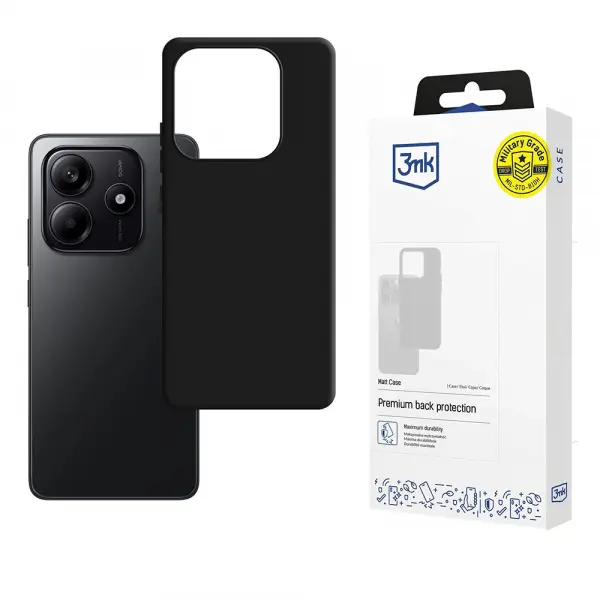 Husa pentru Xiaomi Redmi Note 14 4G (Standard), 3MK, Neagra Mata