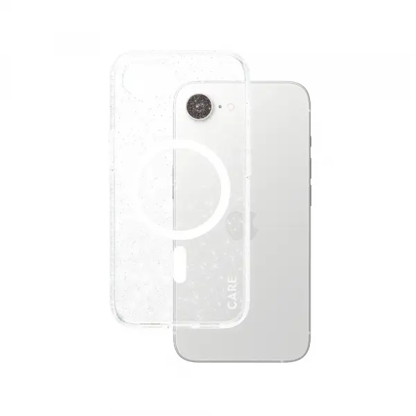 Husa pentru Apple iPhone 17e / 16e, PanzerGlass, Care Urban Combat Star Lit, Transparenta Alba