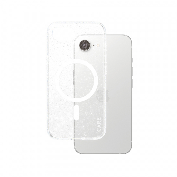 Husa pentru Apple iPhone 17e / 16e, PanzerGlass, Care Urban Combat Star Lit, Transparenta Alba