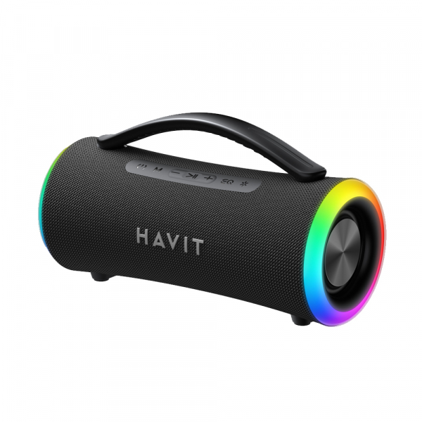 Boxa Portabila Bluetooth HAVIT SK834BT, 2 x 5W, RGB, Waterproof, Neagra