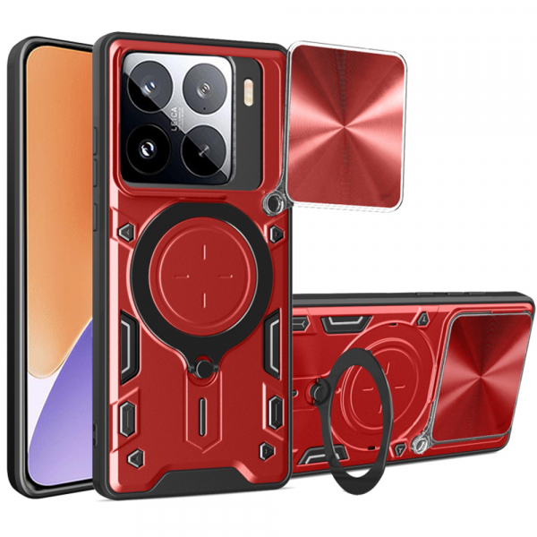 Husa pentru Xiaomi 15, Techsuit, CamGuard Pro, Rosie