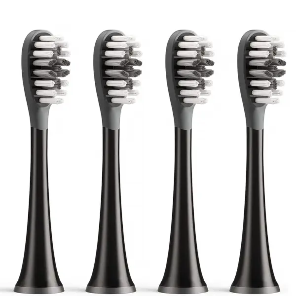 Capat Rezerva Gum Care pentru Periuta Electrica Bitvae S2 / S3, Set 4 bucati, Negru