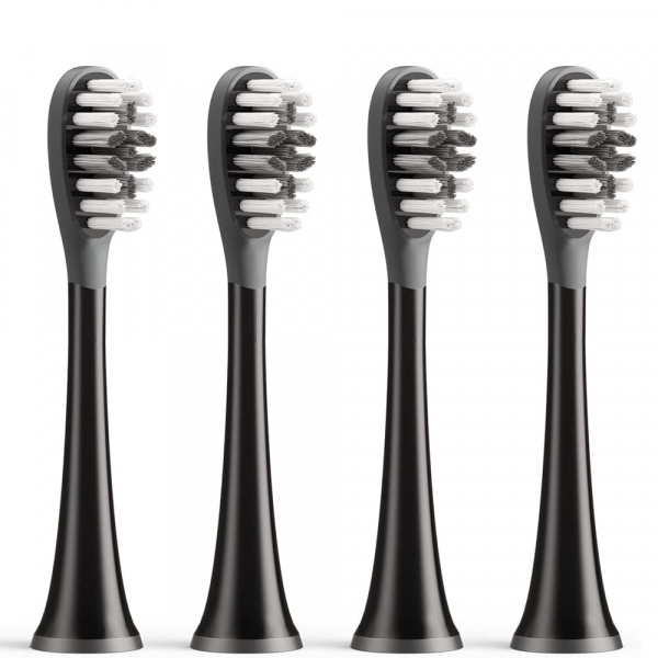 Capat Rezerva Gum Care pentru Periuta Electrica Bitvae S2 / S3, Set 4 bucati, Negru