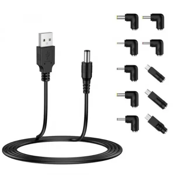 Cablu Incarcare Techsuit AC21 ChargeNest, 1.5m, 11in1, Negru