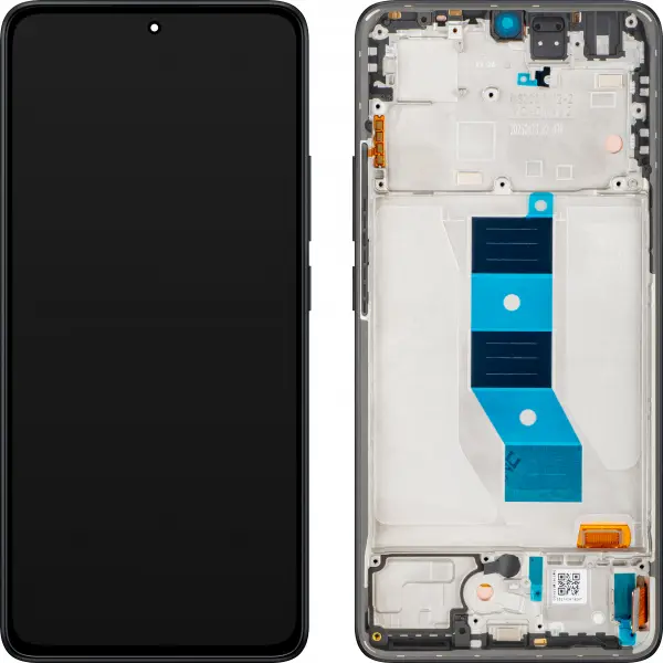 Display cu Touchscreen Xiaomi Redmi Note 14 5G, cu Rama, Negru (Midnight Black), Service Pack 56002000O1700