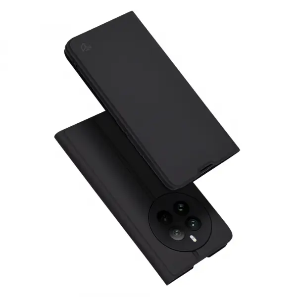 Husa pentru Realme 12 Pro / 12 Pro+, Techsuit, Magskin Book, Neagra
