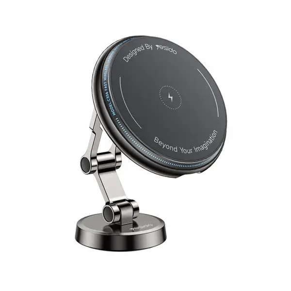Incarcator Auto Wireless Yesido C306, 15W, 1.67A, Negru