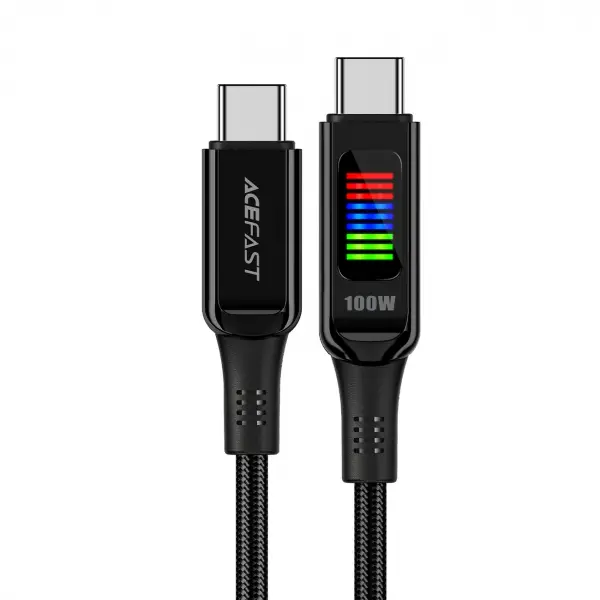Cablu Date si Incarcare USB-C - USB-C Acefast C7-03, 100W, 1.2m, Negru
