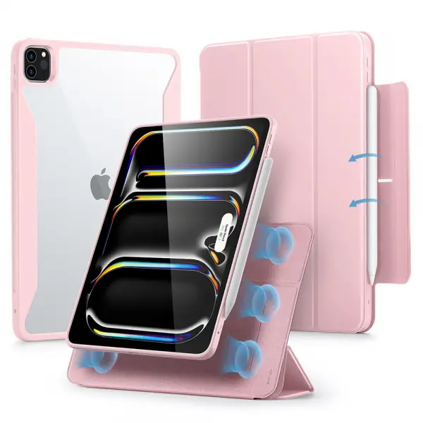 Husa pentru Apple iPad Pro 13 (2024), ESR, Rebound Hybrid, Roz