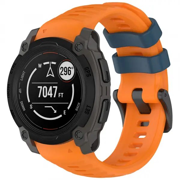 Curea Techsuit W076 pentru Garmin Instinct E 45mm, Portocalie