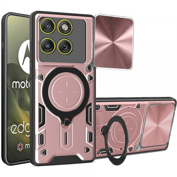 Husa pentru Motorola Edge 70, Techsuit, CamGuard Pro, Roz Aurie
