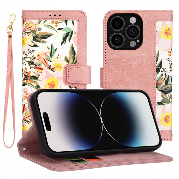 Husa pentru Apple iPhone 14 Pro, Techsuit, FlipCraft, Roz