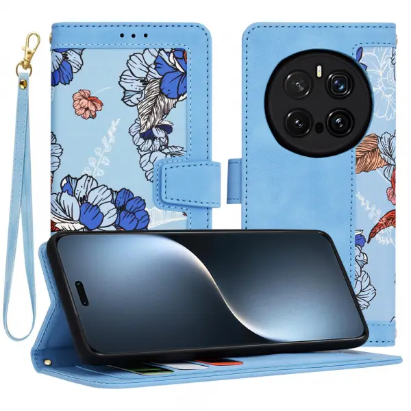 Husa pentru Honor Magic7 Pro, Techsuit, FlipCraft, Bleu