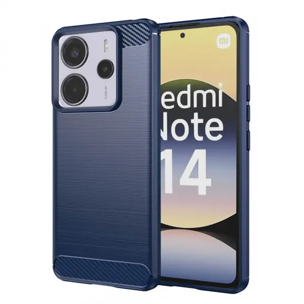 Husa pentru Xiaomi Redmi Note 14 4G (Regional), Techsuit, Carbon, Albastra