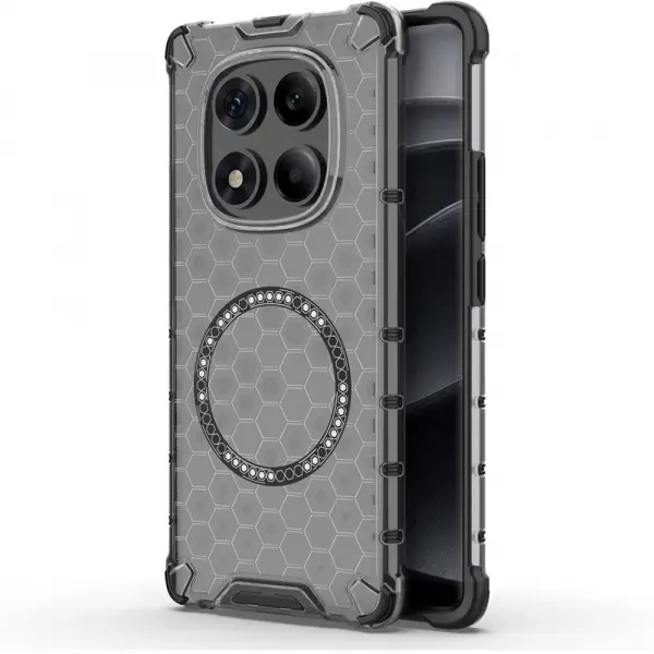 Husa MagSafe pentru Xiaomi Redmi Note 14 Pro 4G, Techsuit, HoneyComb Shield, Neagra