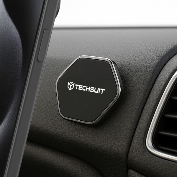 Suport Auto Magnetic Techsuit HOLD210-C, Universal, Negru