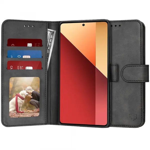 Husa pentru Xiaomi Redmi Note 13 Pro 4G / Poco M6 Pro 4G, Techsuit, Diary Book, Neagra