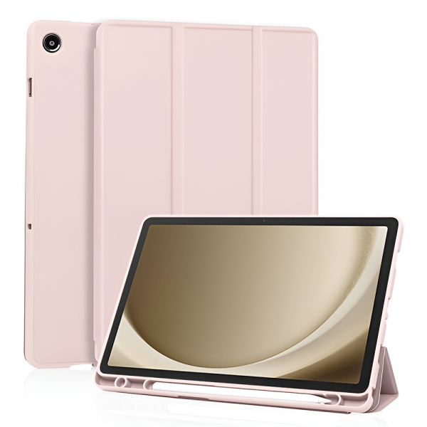 Husa pentru Samsung Galaxy Tab A11+ / Tab A9+, Techsuit, Flex Trifold, Roz