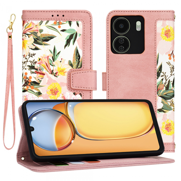 Husa pentru Xiaomi Poco C65 / Redmi 13C, Techsuit, FlipCraft, Roz