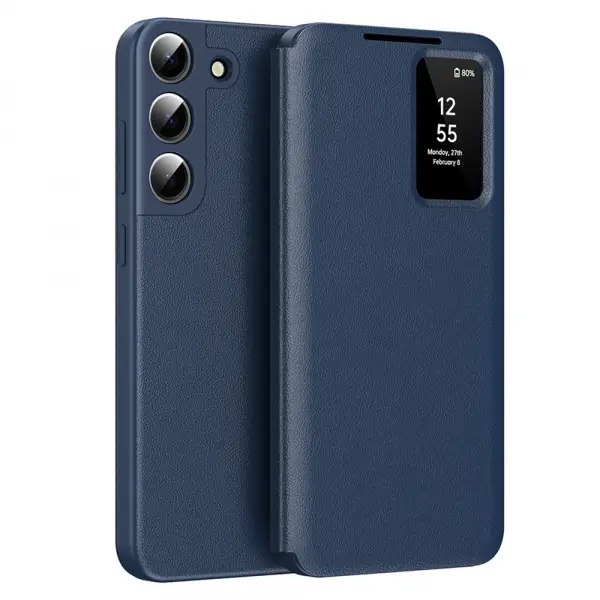 Husa pentru Samsung Galaxy S22 5G S901, Techsuit, SmartView, Albastra