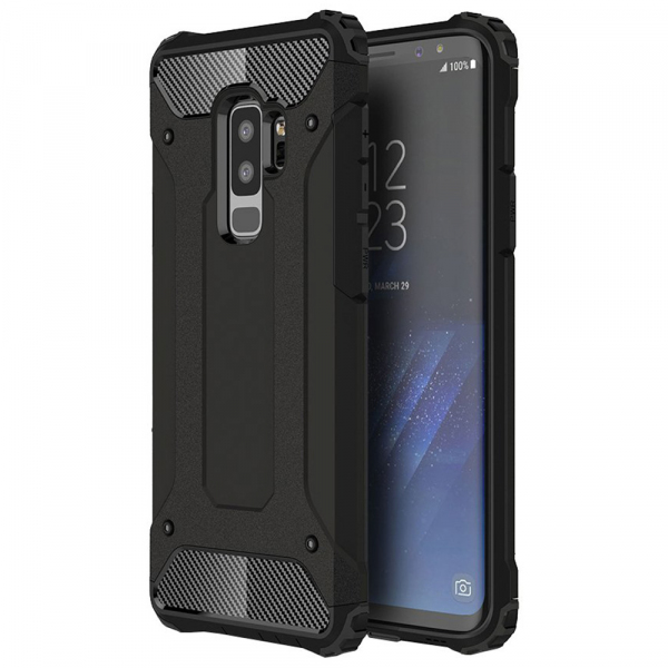 Husa pentru Samsung Galaxy S9+ G965, Techsuit, Hybrid Armor, Neagra