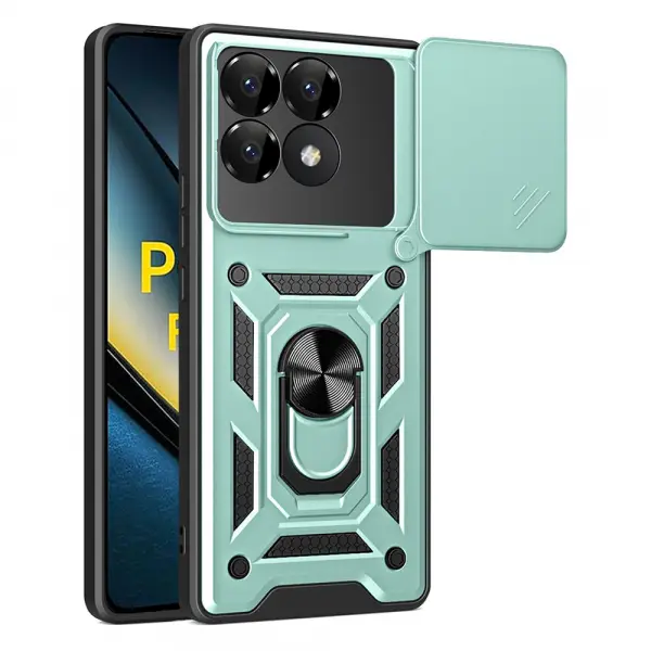Husa pentru Xiaomi Poco F6 Pro, Techsuit, CamShield, Verde