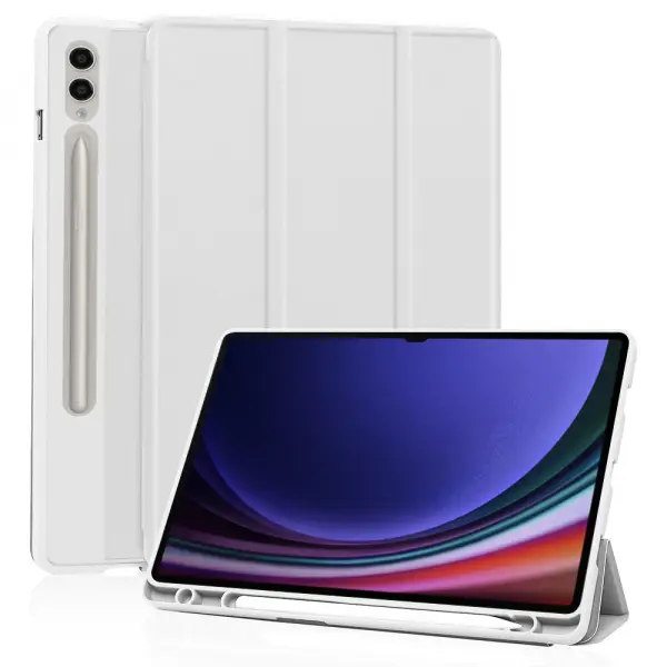 Husa pentru Samsung Galaxy Tab S10 Ultra / Tab S9 Ultra, Techsuit, Flex Trifold, Gri