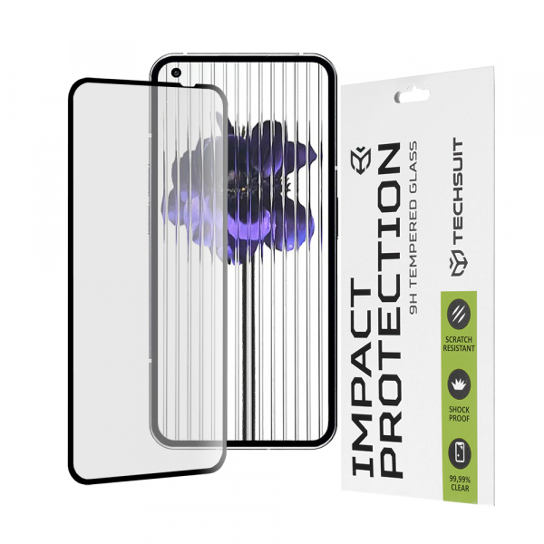 Folie de protectie Ecran Techsuit pentru Nothing Phone (1), Sticla Securizata, Full Glue, 111D, Neagra