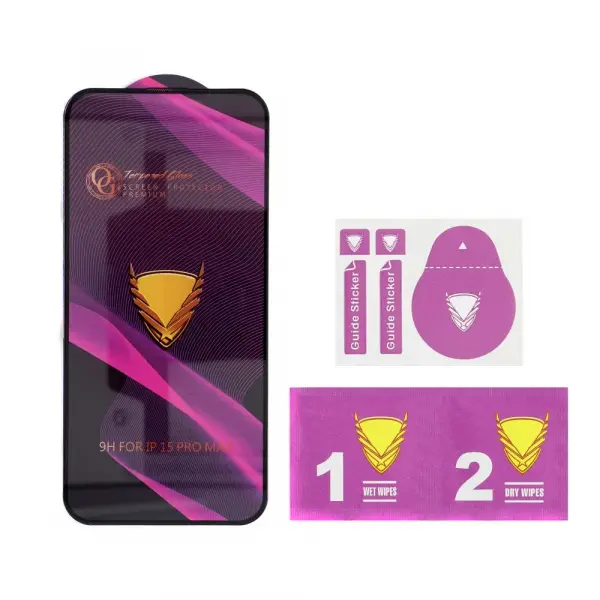 Folie de protectie Ecran OEM OG Premium pentru Apple iPhone 17 Pro Max, Sticla Securizata, Full Glue, Neagra