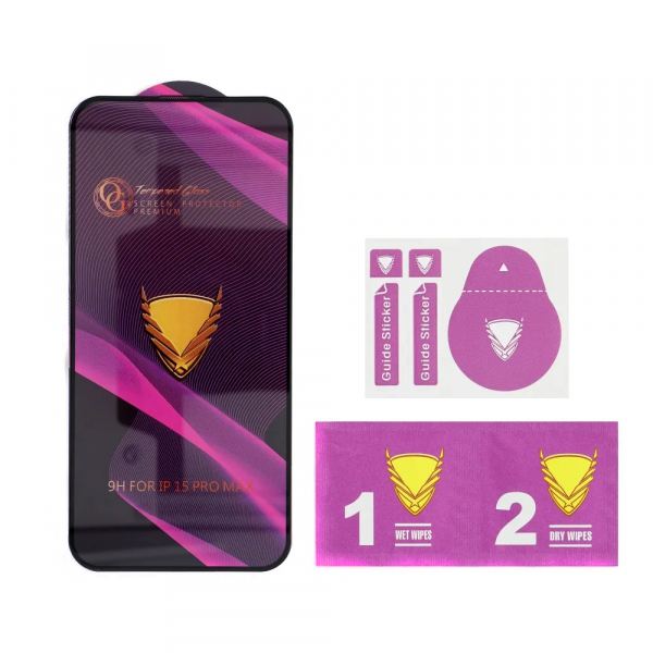 Folie de protectie Ecran OEM OG Premium pentru Apple iPhone 17 Pro Max, Sticla Securizata, Full Glue, Neagra