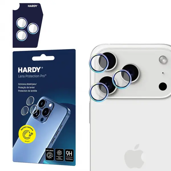 Folie de protectie Camera Spate 3MK Hardy Protection Pro pentru Apple iPhone 17 Pro Max / 17 Pro, Sticla Securizata, Multicolor