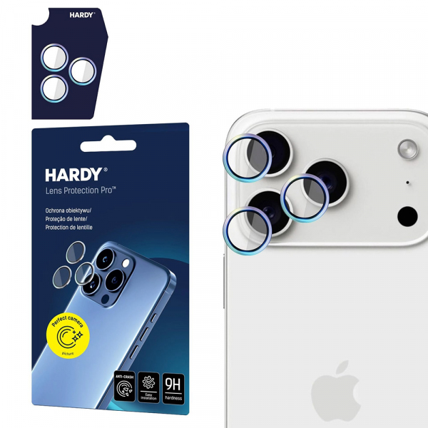 Folie de protectie Camera Spate 3MK Hardy Protection Pro pentru Apple iPhone 17 Pro Max / 17 Pro, Sticla Securizata, Multicolor