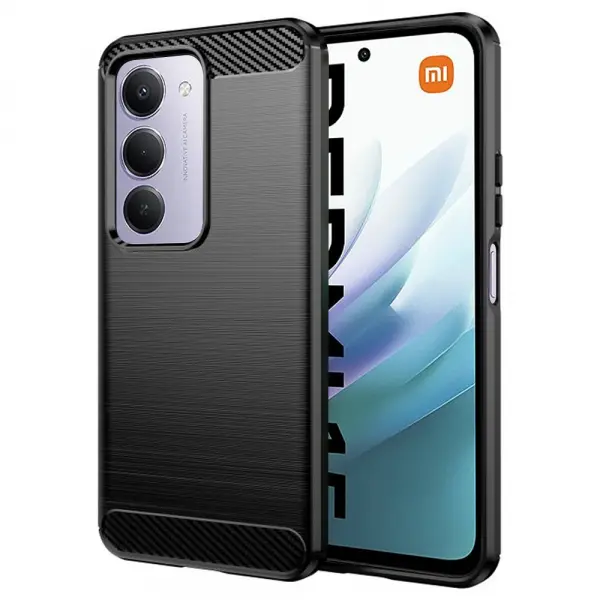 Husa pentru Xiaomi Redmi 15 5G / 15 4G, Techsuit, Carbon, Neagra