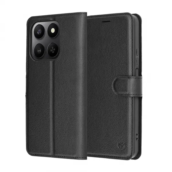 Husa pentru Honor 400 Smart 4G / X7d 4G / 400 Smart 5G, Techsuit, Leather Folio, Neagra