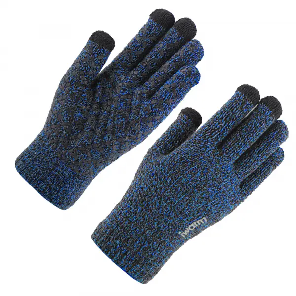 Manusi De Iarna Tactile Iwarm ST0018, Marime 23cm, Albastre