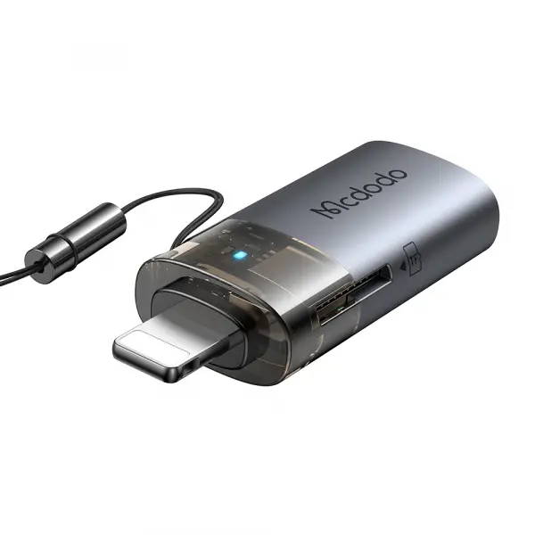 Cititor Card Lightning McDodo OT-7850, USB-A (OTG) - microSD, Negru
