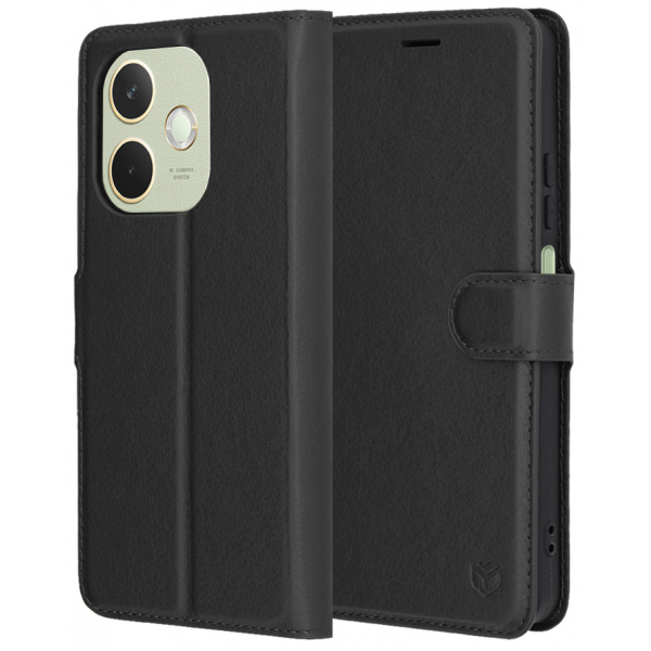 Husa pentru Oppo A5 Pro 4G / A5 Pro, Techsuit, Leather Folio, Neagra
