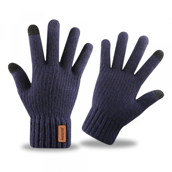 Manusi De Iarna Tactile Iwarm ST0016, Marime 22cm, Bleumarin