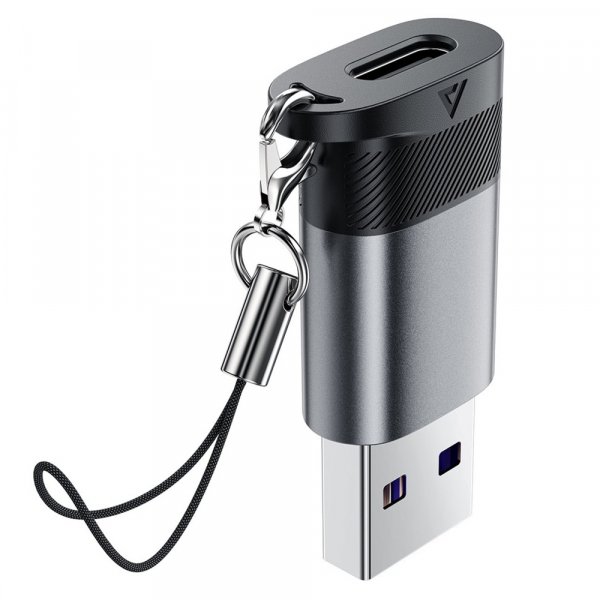 Adaptor Date si Incarcare USB-C - USB-A Acefast J8, Gri