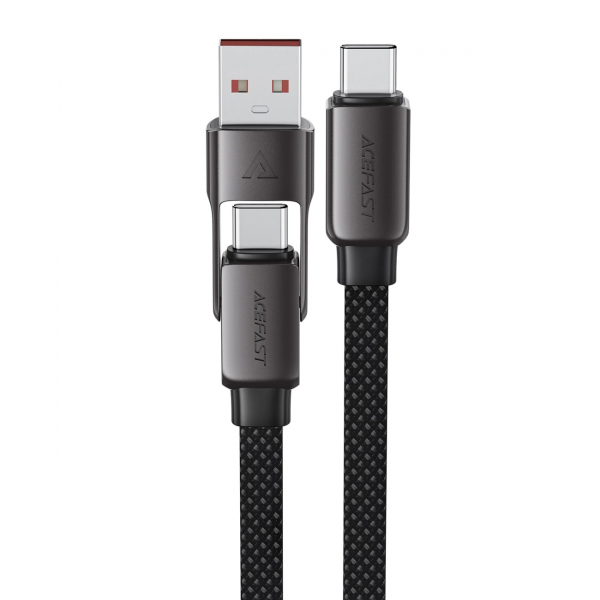 Cablu Date si Incarcare USB-C - USB-A / USB-C Acefast C13-05, 60W, 0.2m, Negru