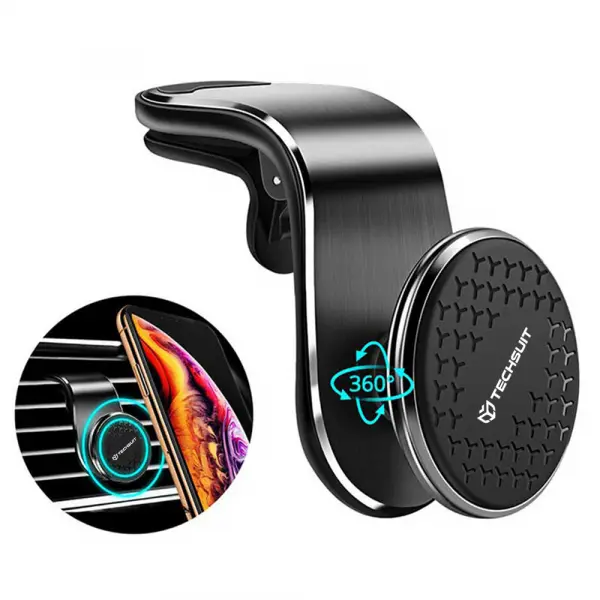 Suport Auto Magnetic Techsuit S8, Universal, Argintiu