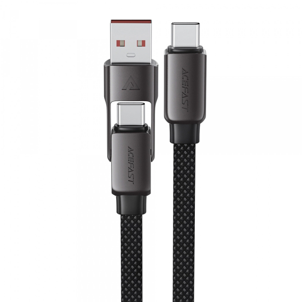 Cablu Date si Incarcare USB-C - USB-A / USB-C Acefast C13-04, 60W, 1.2m, Negru