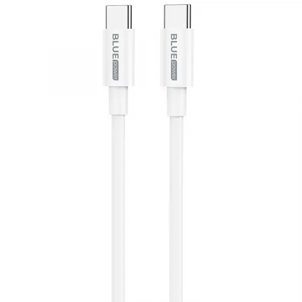 Cablu Date si Incarcare USB-C - USB-C BLUE Power BBX44, 100W, 1m, Alb