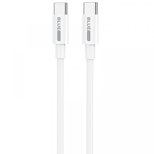 Cablu Date si Incarcare USB-C - USB-C BLUE Power BBX44, 100W, 1m, Alb