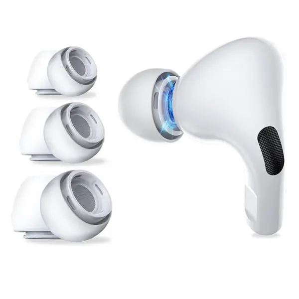 Dopuri Techsuit ET1 pentru Apple AirPods Pro Series, Marime XS / S / L, Albe