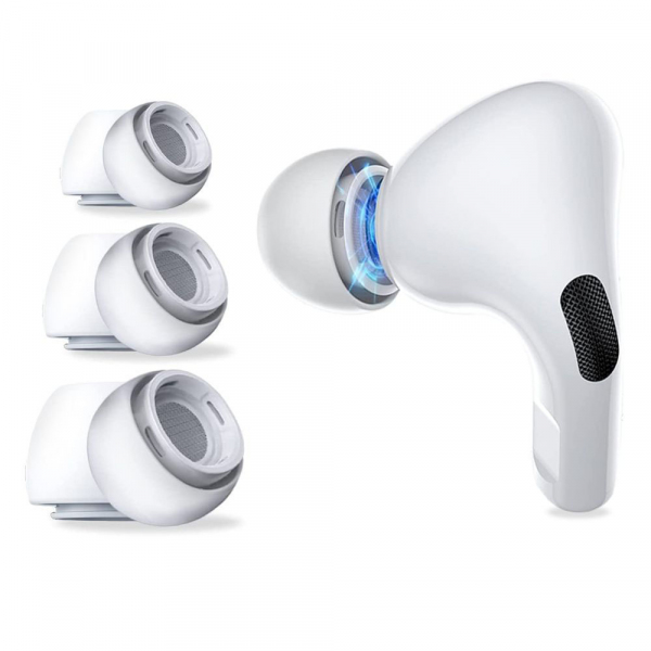 Dopuri Techsuit ET1 pentru Apple AirPods Pro Series, Marime XS / S / L, Albe