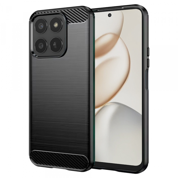 Husa pentru Honor 400 Smart 4G / X7d 4G / 400 Smart 5G, Techsuit, Carbon, Neagra