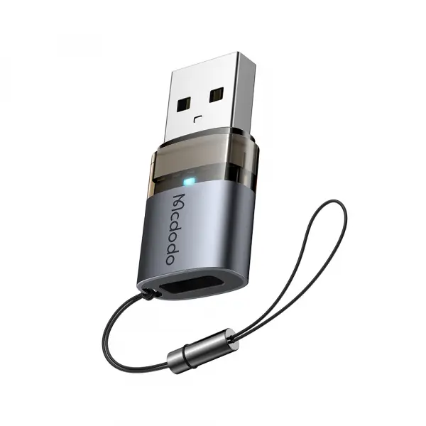 Adaptor Date si Incarcare USB-C - USB-A McDodo OT-7580, Negru