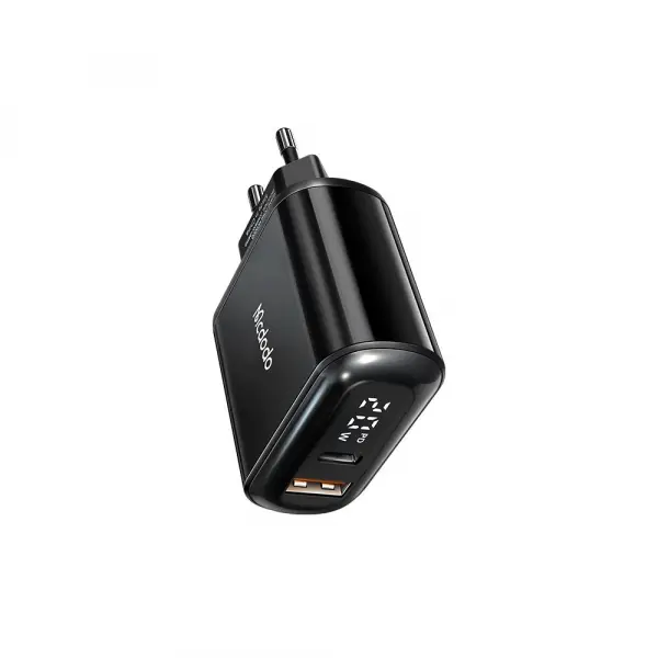 Incarcator Retea McDodo CH-7170 Chocolate Display, 20W, 3A, 1 x USB-A - 1 x USB-C, Negru
