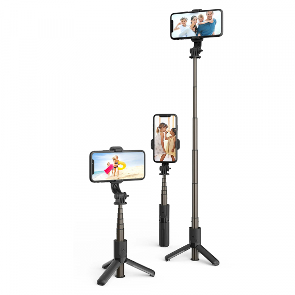 Selfie Stick Bluetooth Techsuit L10, Universal, Negru